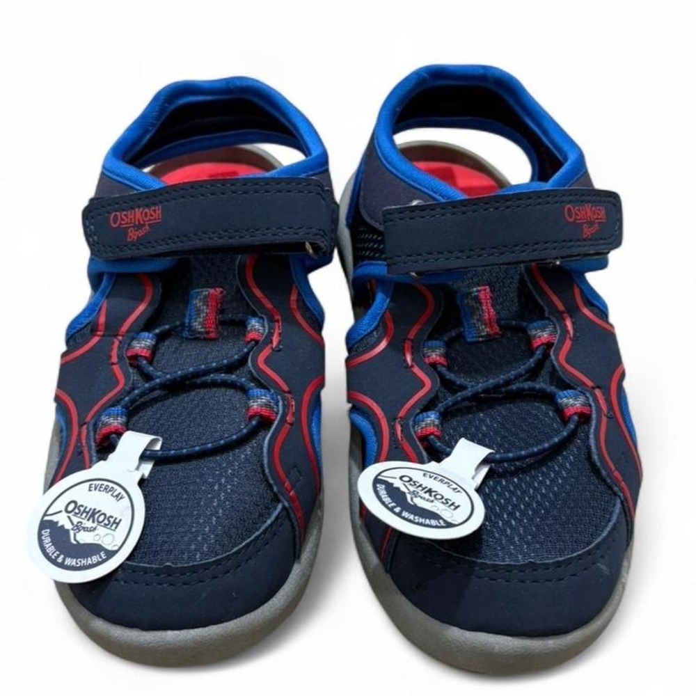 NWT Kids 12M Sandals Navy/Red Summer OshKosh B'gosh Everplay Beach Water shoes